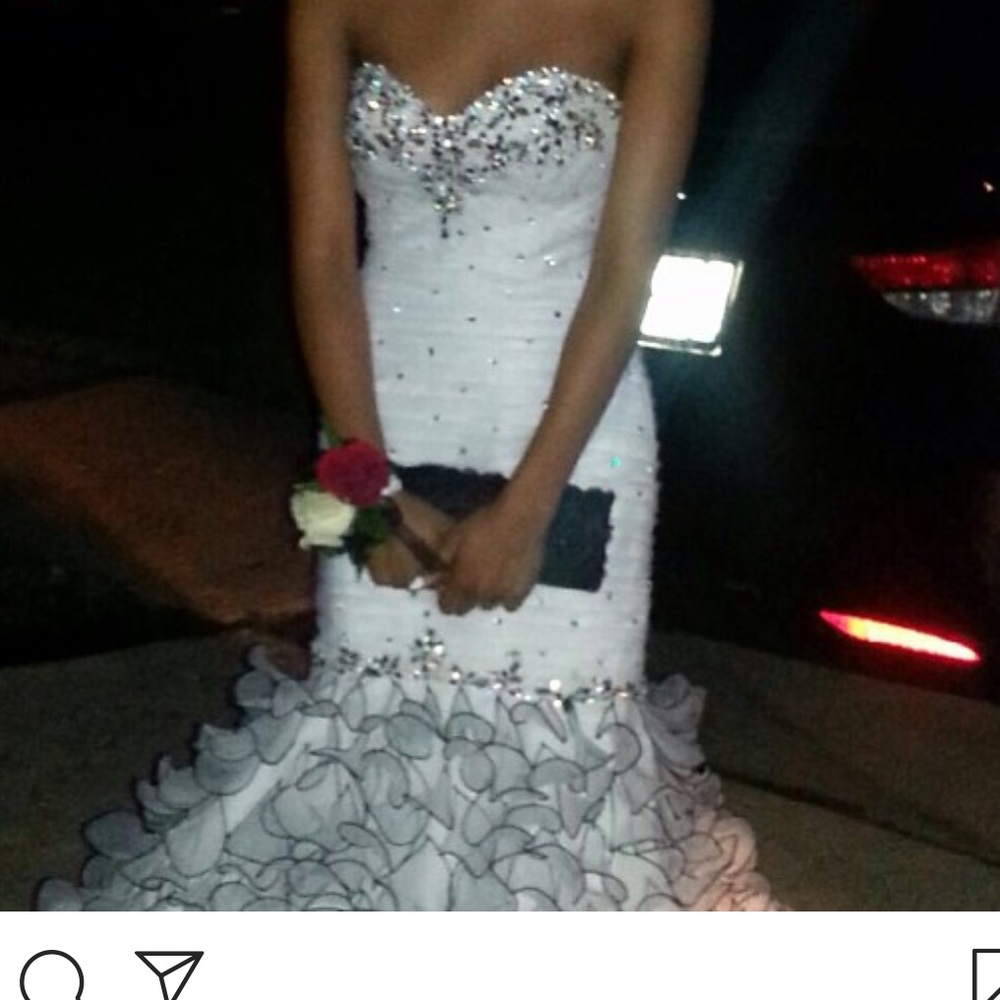 White and black Prom Dress